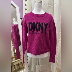 DKNY Magenta Knit Top